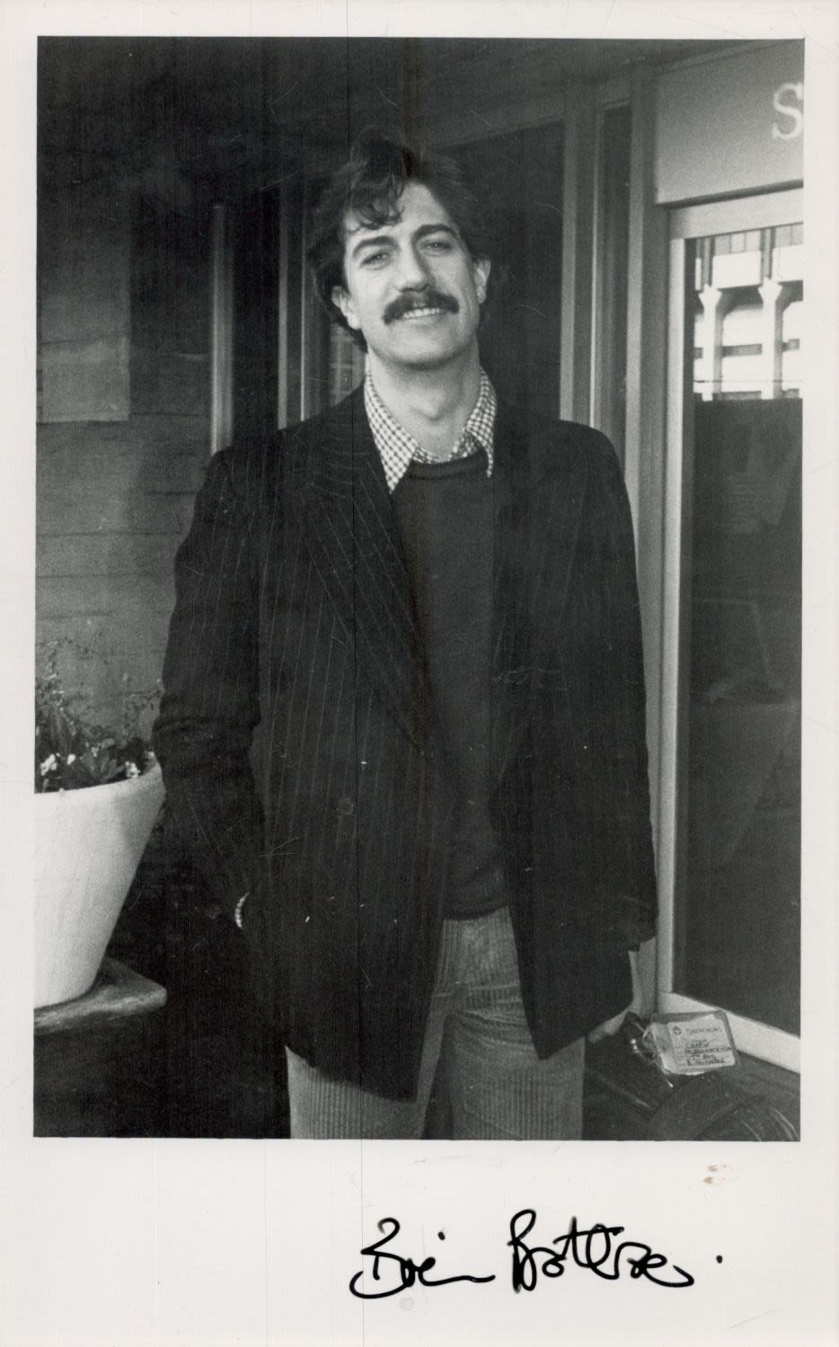 Lot 147: Brian Protheroe signed 8x6inch black and white photo....