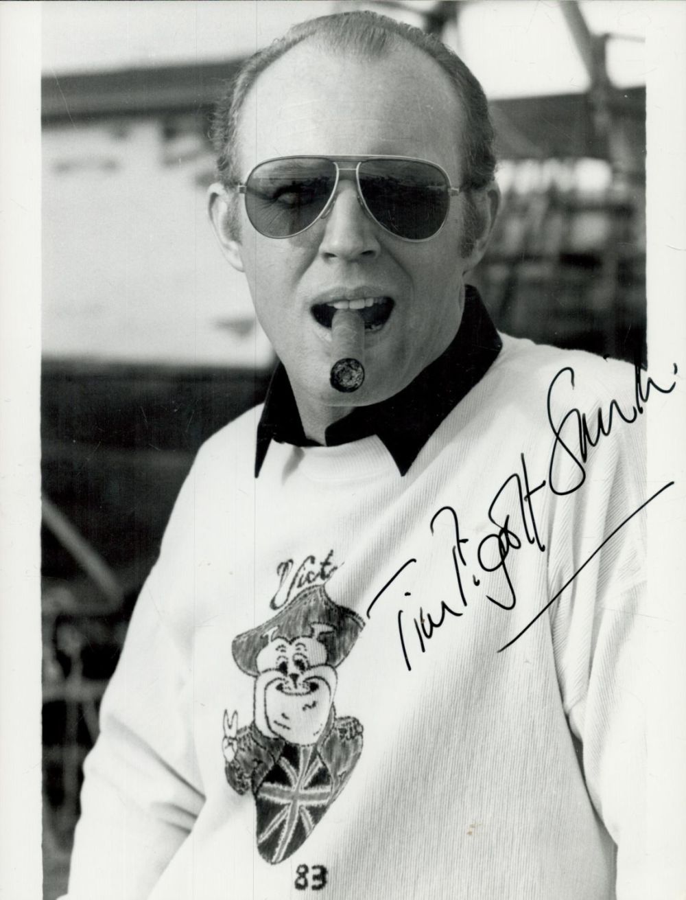 Lot 150: Tim Piggott-Smith signed 8x7inch black and white photo....