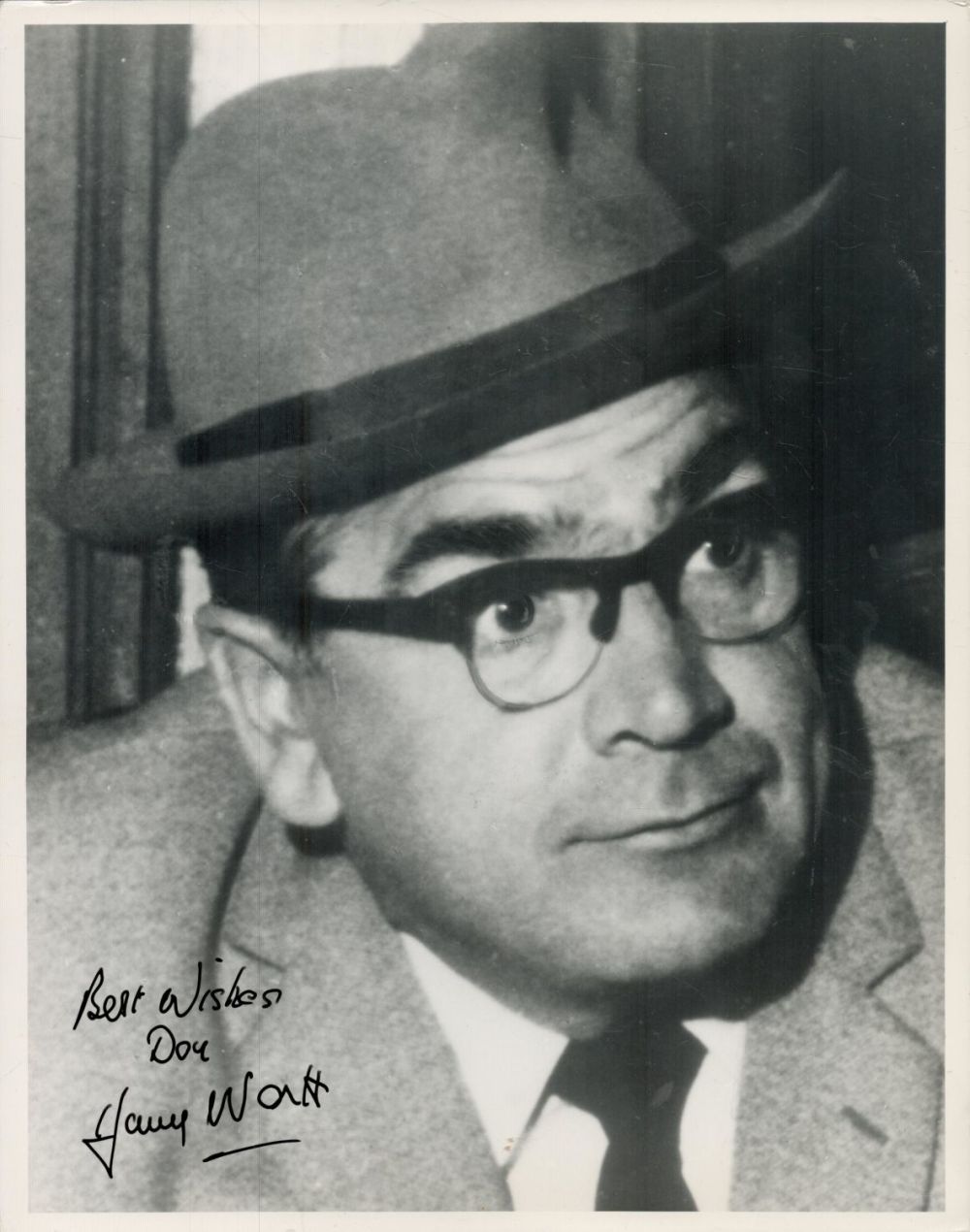 Lot 153: Harry Worth signed 10x8inch black and white photo....