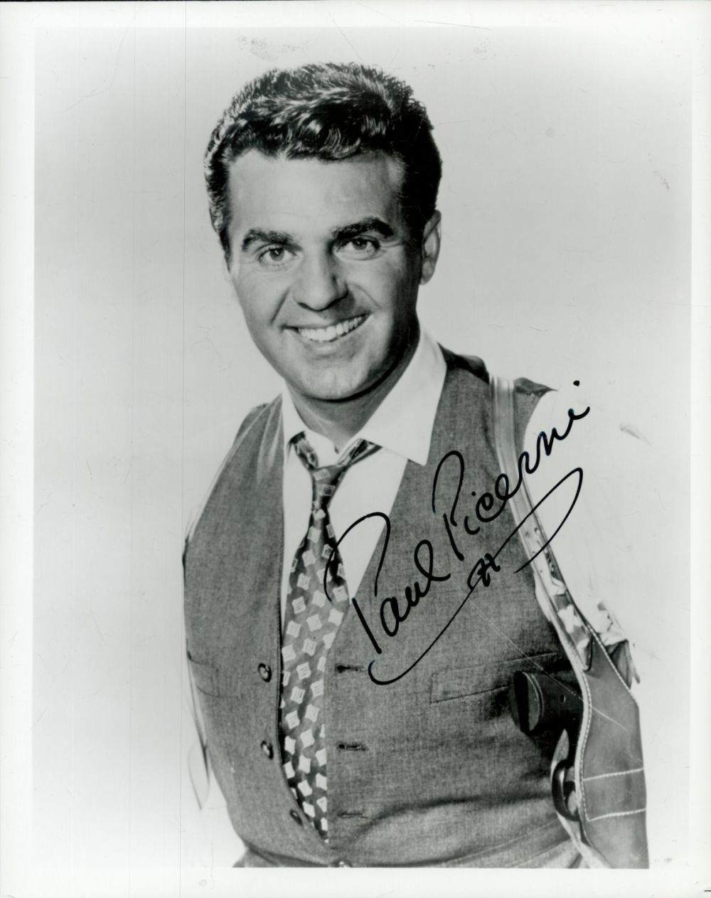 Lot 156: Paul Picerni signed 10x8inch black and white photo....