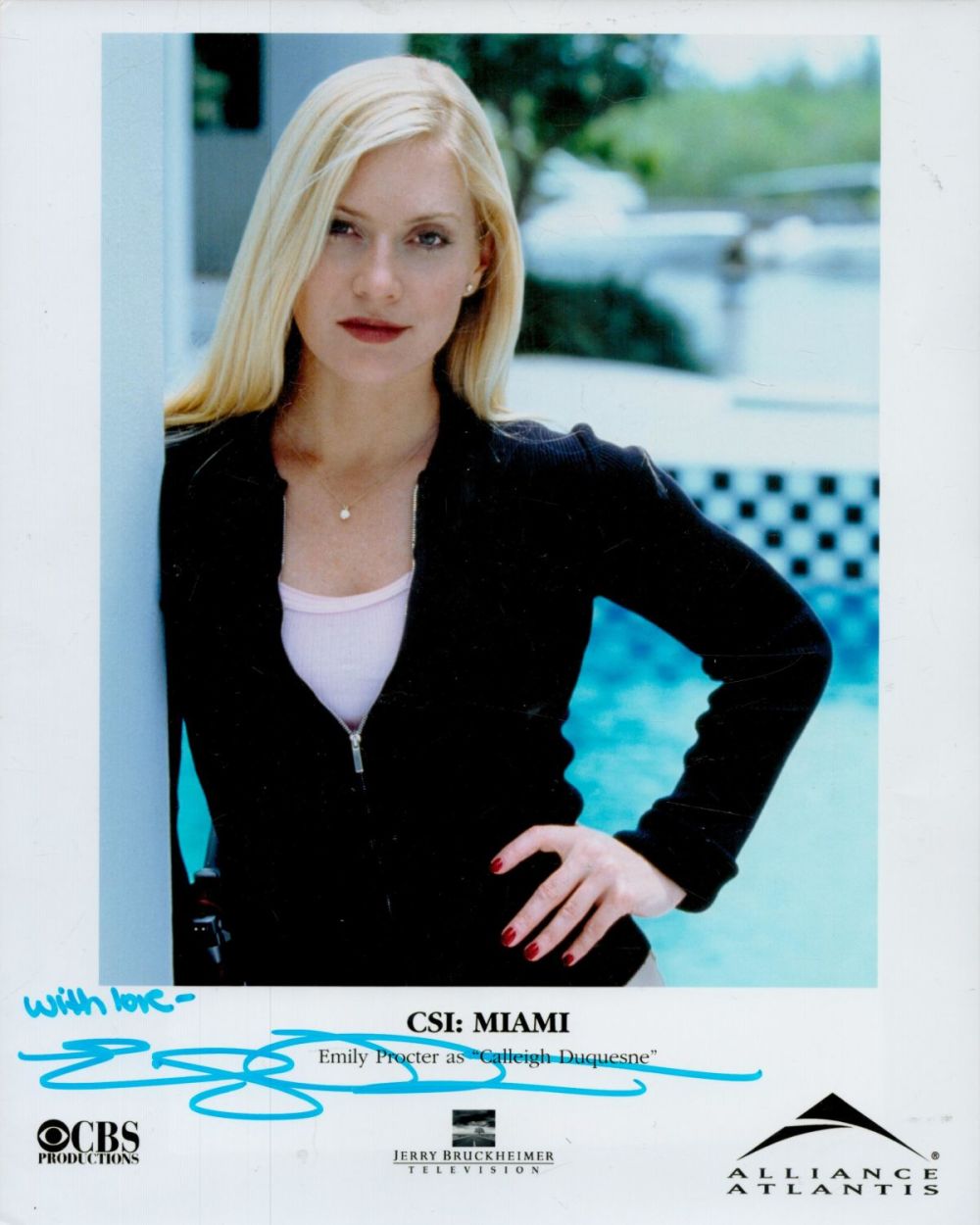 Lot 173: Emily Proctor signed 10x8inch colour movie still from...