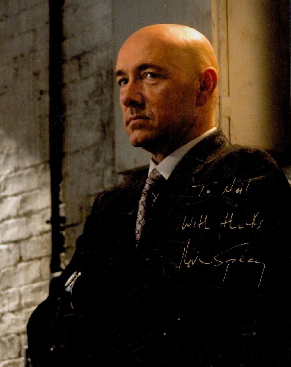 Lot 186: Kevin Spacey signed 10x8inch colour photo as Lex...