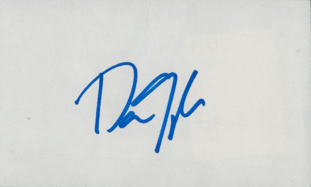 Lot 238: Dan Quayle signed 5x3 inch white card. Good...