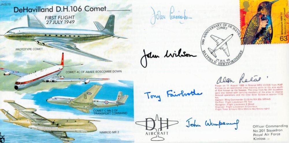 Lot 242: DeHavilland D.H 106 Comet First Flight 27 July...
