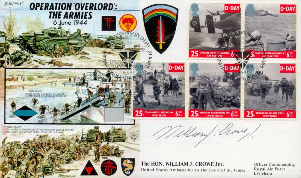 Lot 244: The Hon.William J Crowe signed Operation Overlord The...