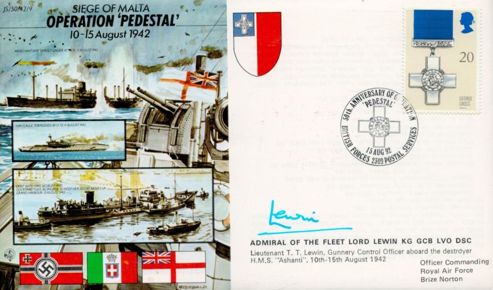 Lot 250: Admiral of the Fleet Lord Lewin KG, GCB,...