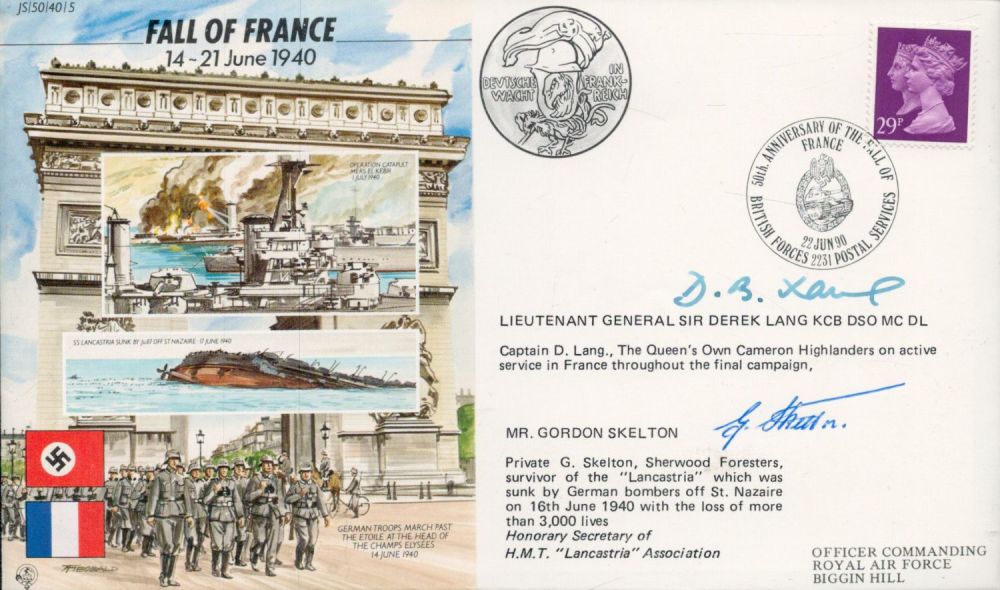 Lot 259: Lieutenant General Sir Derek Lang KCB, DSO,MC, DL...