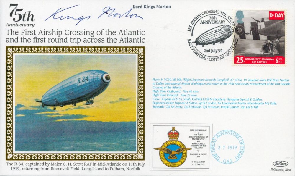 Lot 274: Lord Kings Norton signed 75th Anniversary The First...