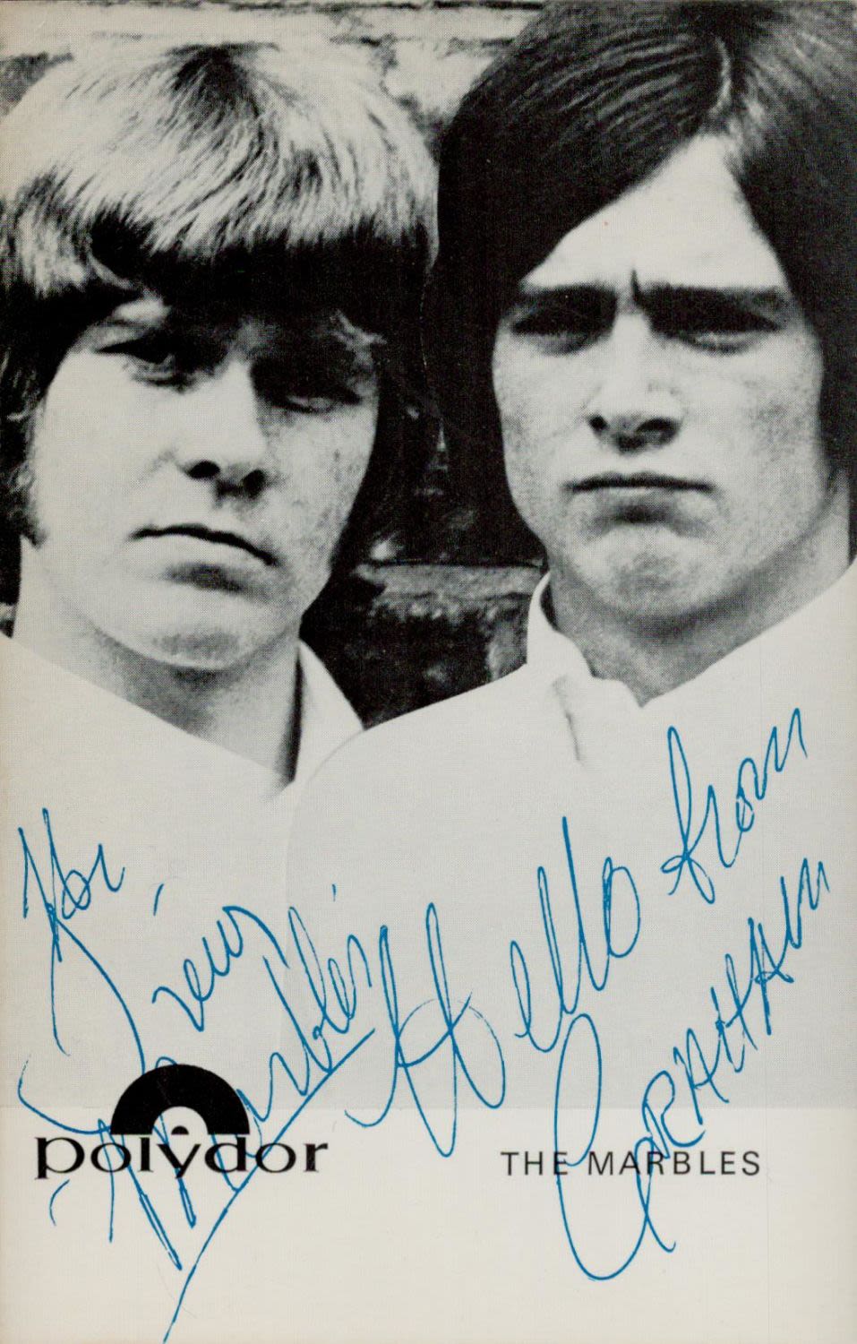 Lot 317: The marbles rock duo signed Polydor promo photo....