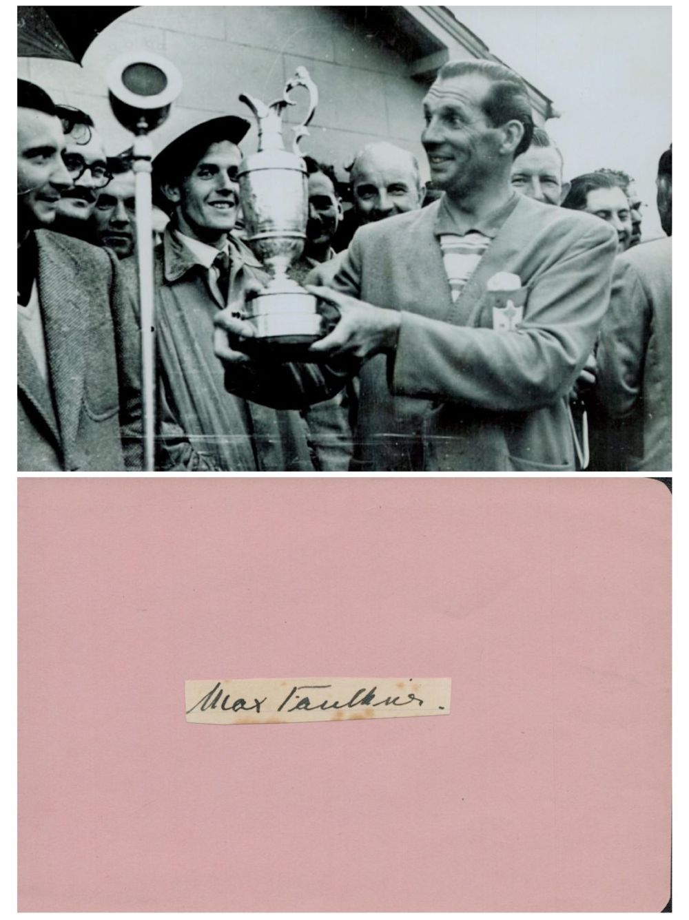 Lot 339: Max Faulkner 1950 open champion signed vintage album...