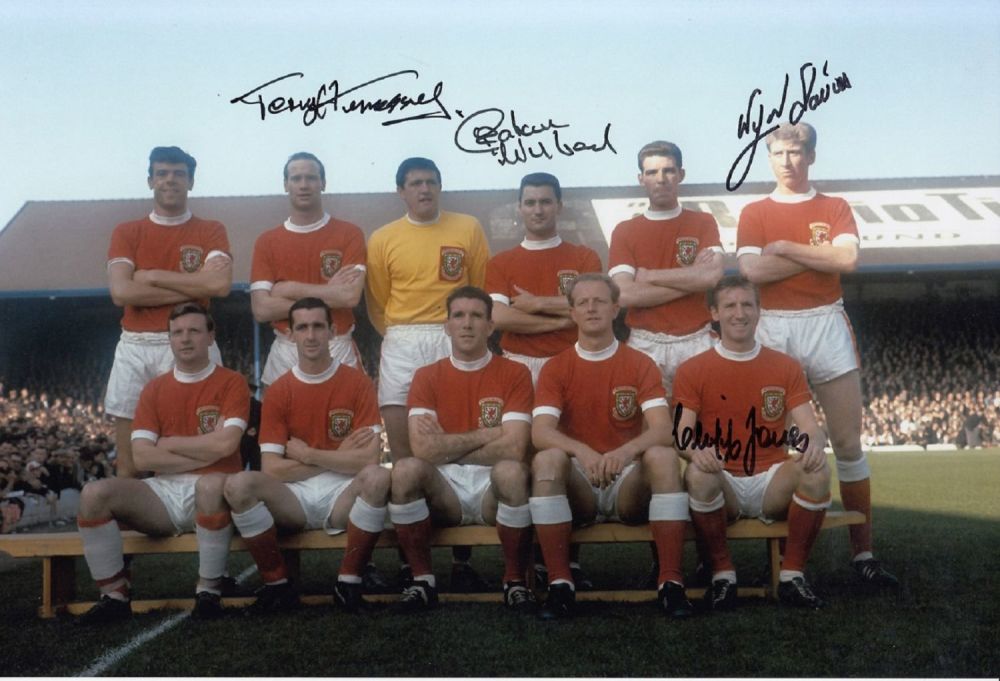 Lot 371: Autographed Wales 12 x 8 photo : col,...