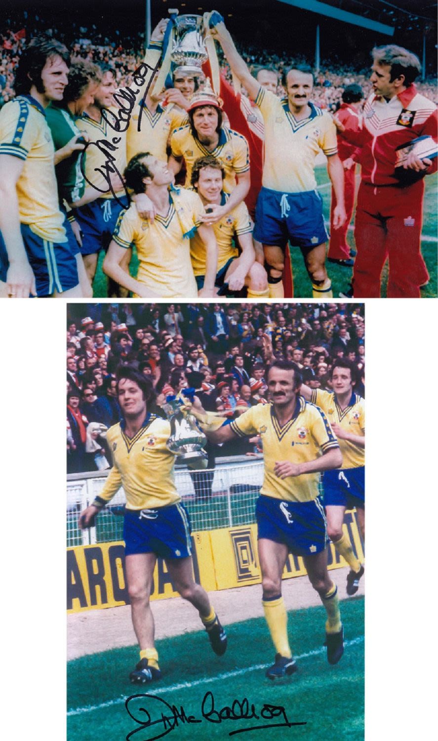 Lot 379: Autographed Jim McCalliog 12 x 8 photos x...