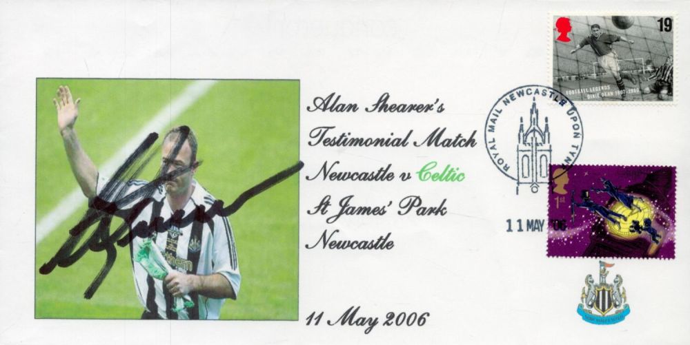 Lot 382: Football Alan Shearer signed commemorative FDC Testimonial Match...