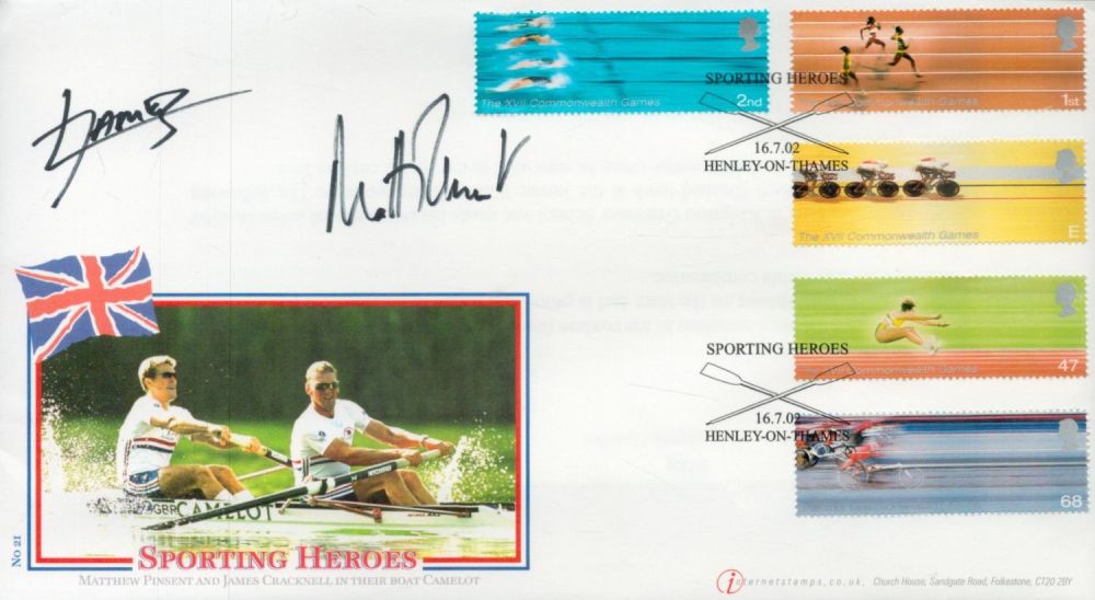 Lot 385: Mathew Pinsent and James Cracknell signed Sporting Heroes...