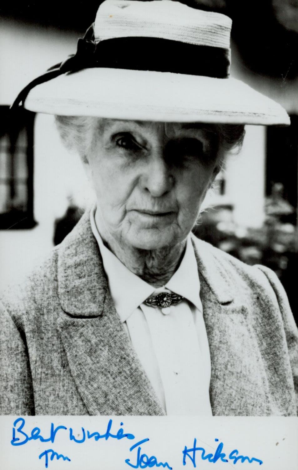 Lot 400: Joan Hickson signed 6x4inch black and white photo....