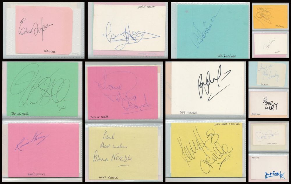 Lot 405: Collection of autographs includes great names such as...