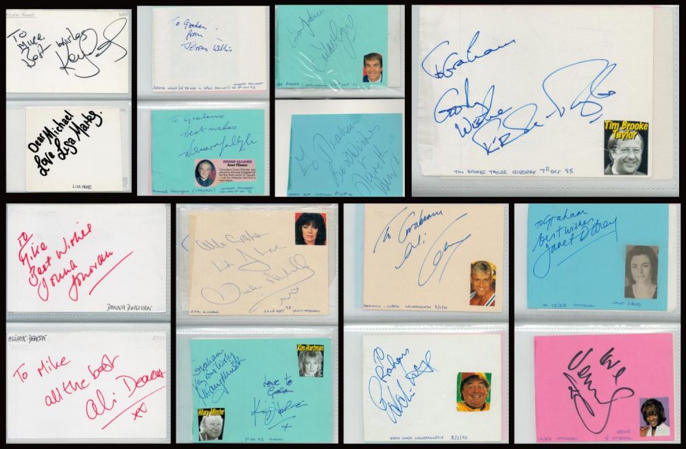 Lot 406: Collection of autographs includes great names such as...
