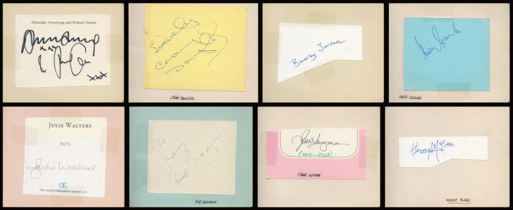 Lot 408: Collection of autographs includes great names such as...