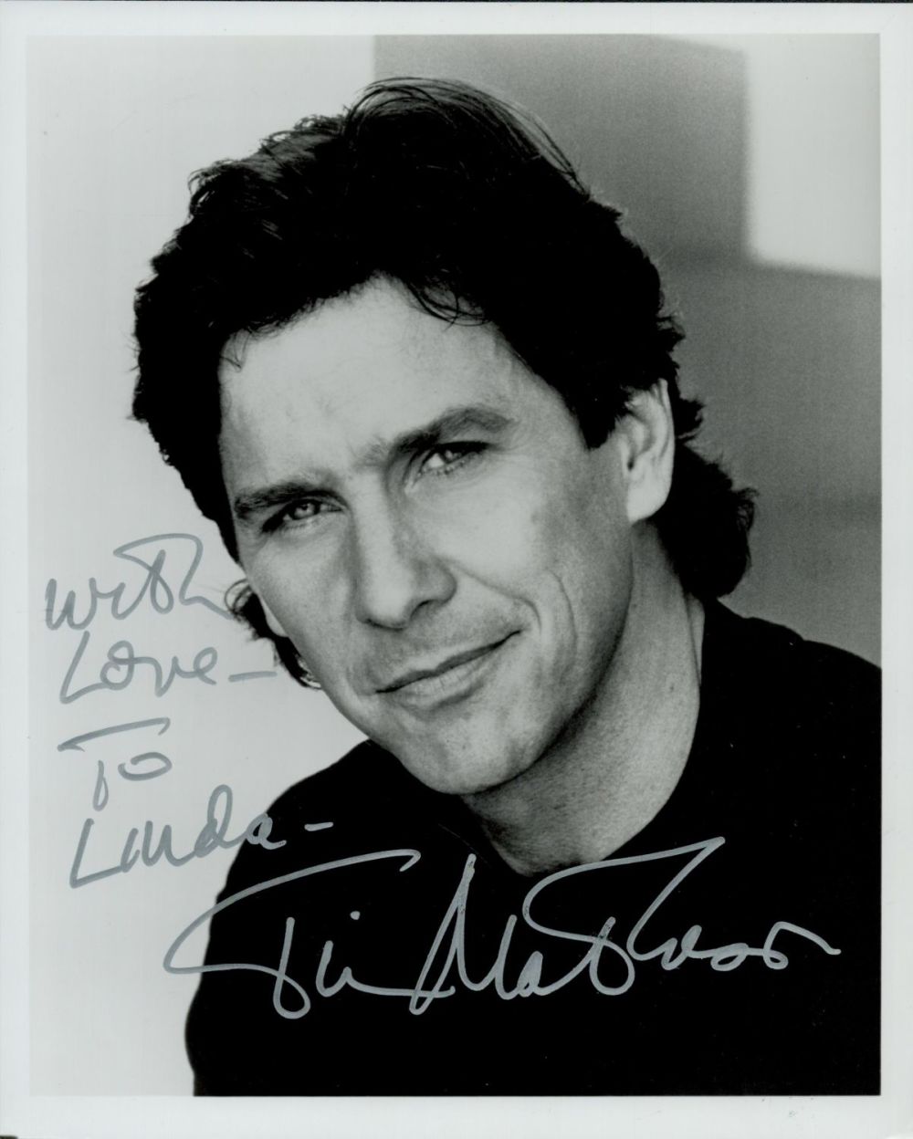 Lot 419: Tim Matheson signed 10x8" black and white photo,...