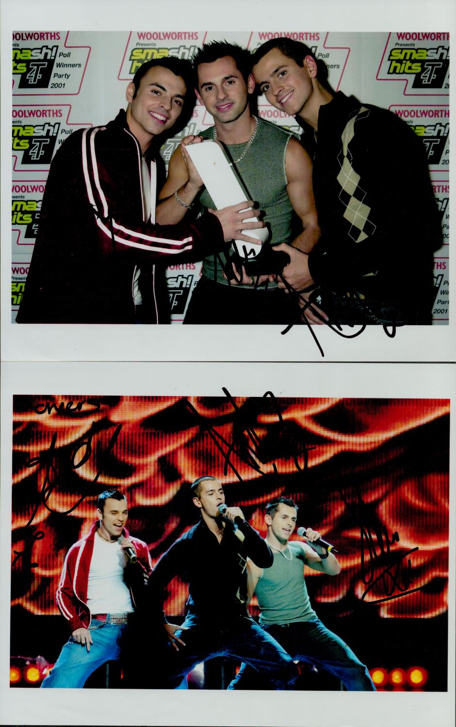 Lot 436: 3SL collection signed colour photos. signed by Boyband...