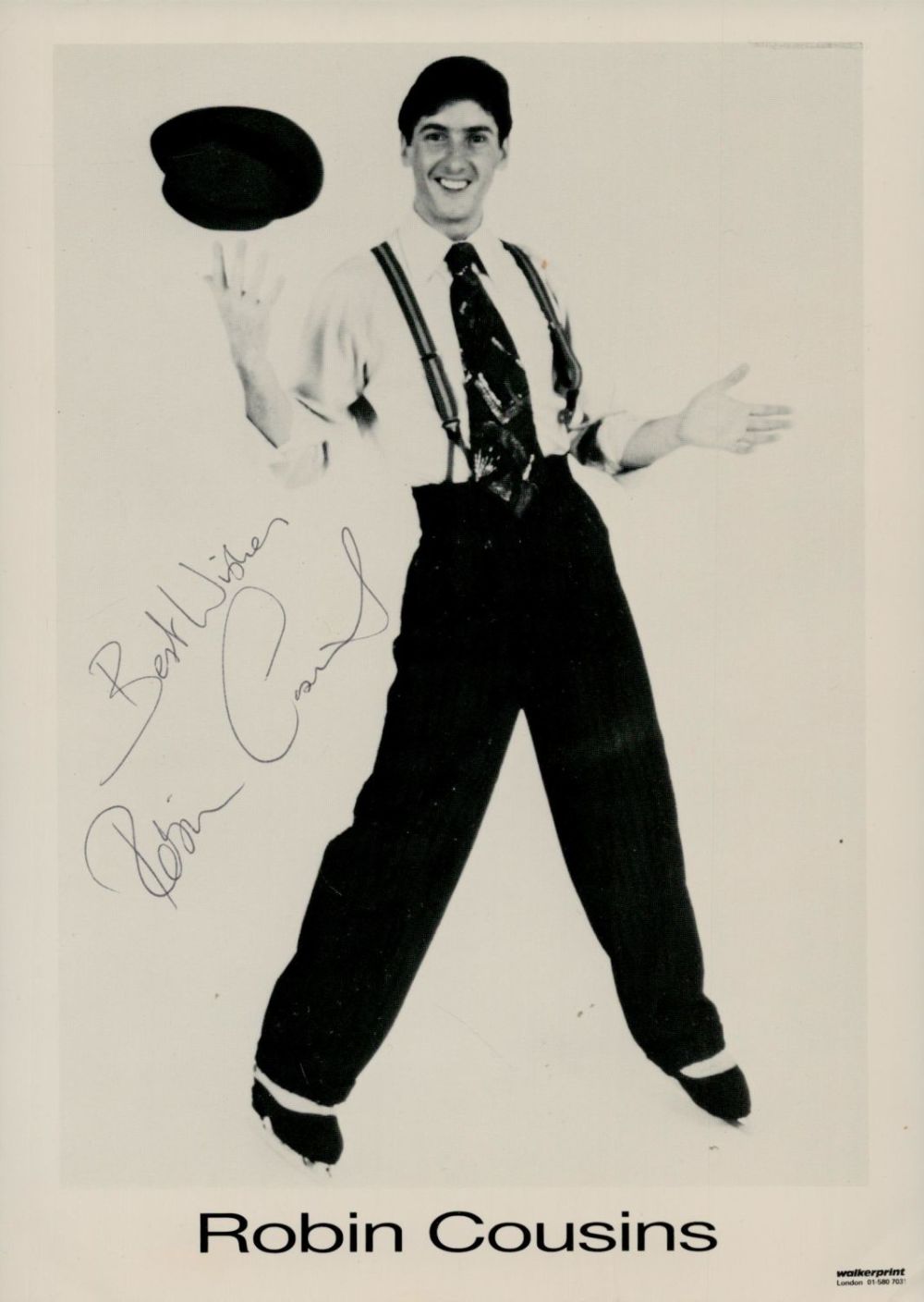 Lot 438: Robin Cousins signed 6x8" black and white photo,...