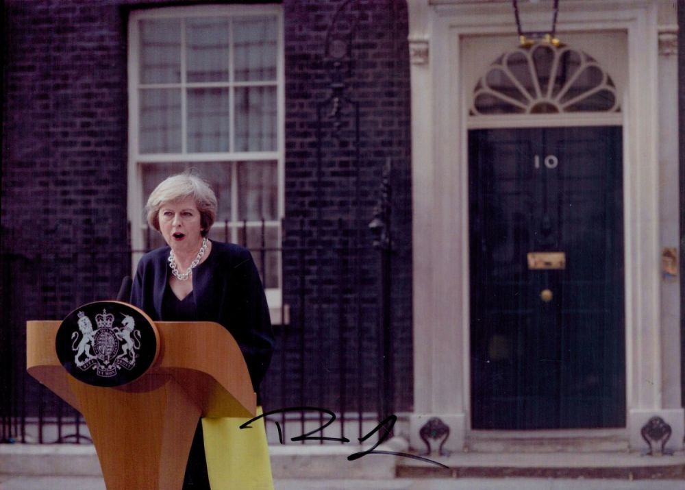Lot 445: Theresa May signed 8x12" colour photo, Theresa May...