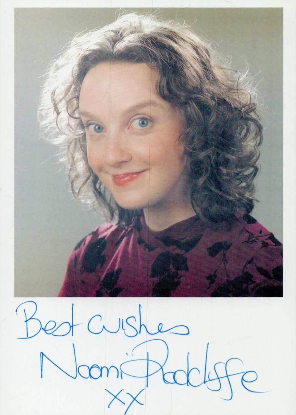 Lot 453: Naomi Radcliffe signed colour photo 6x4.25 Inch. An...