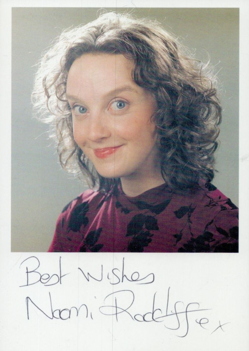 Lot 461: Naomi Radcliffe signed colour photo 6x4.25 Inch. An...
