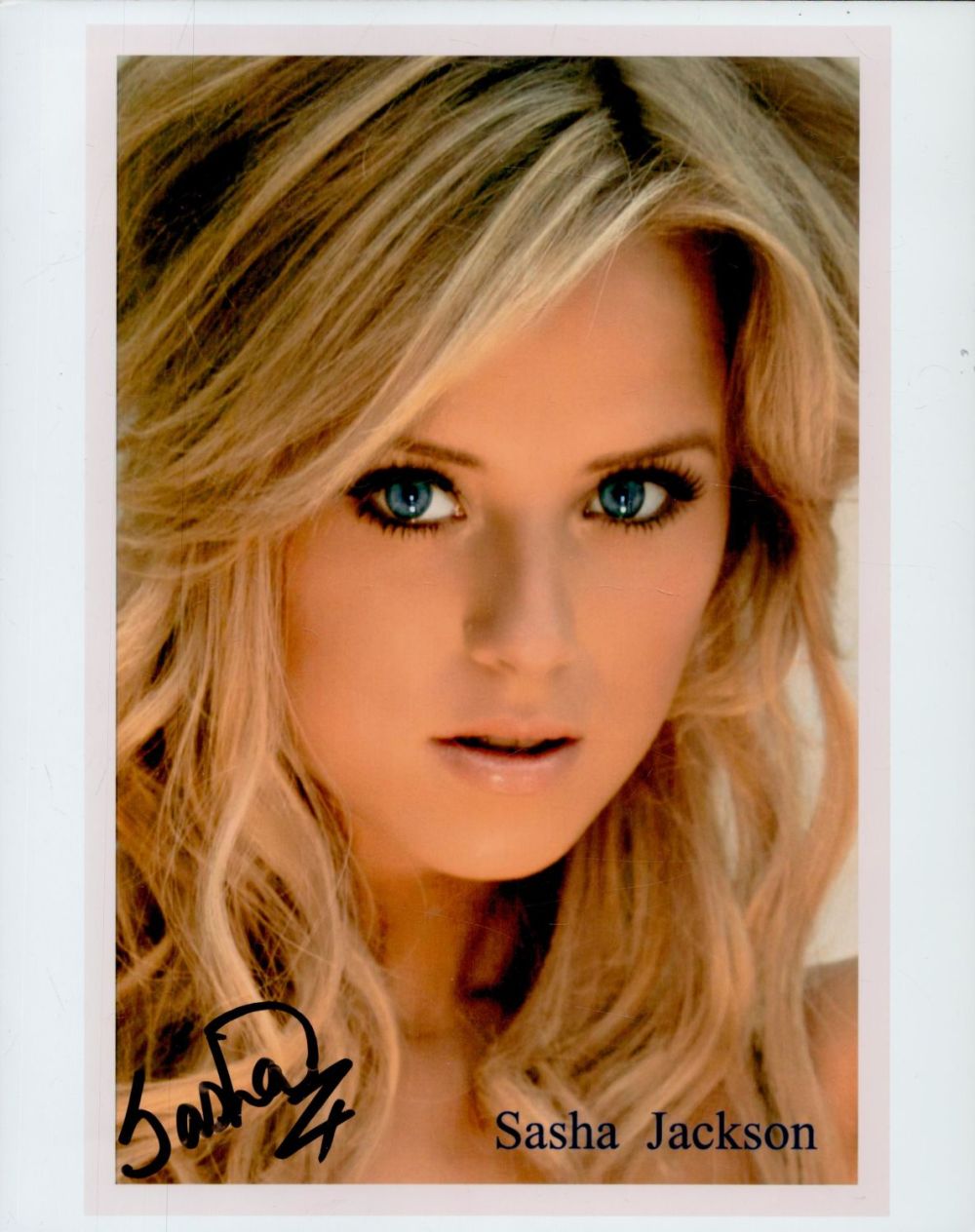 Lot 467: Sasha Jackson signed Promo. Colour photo 10x8 Inch....