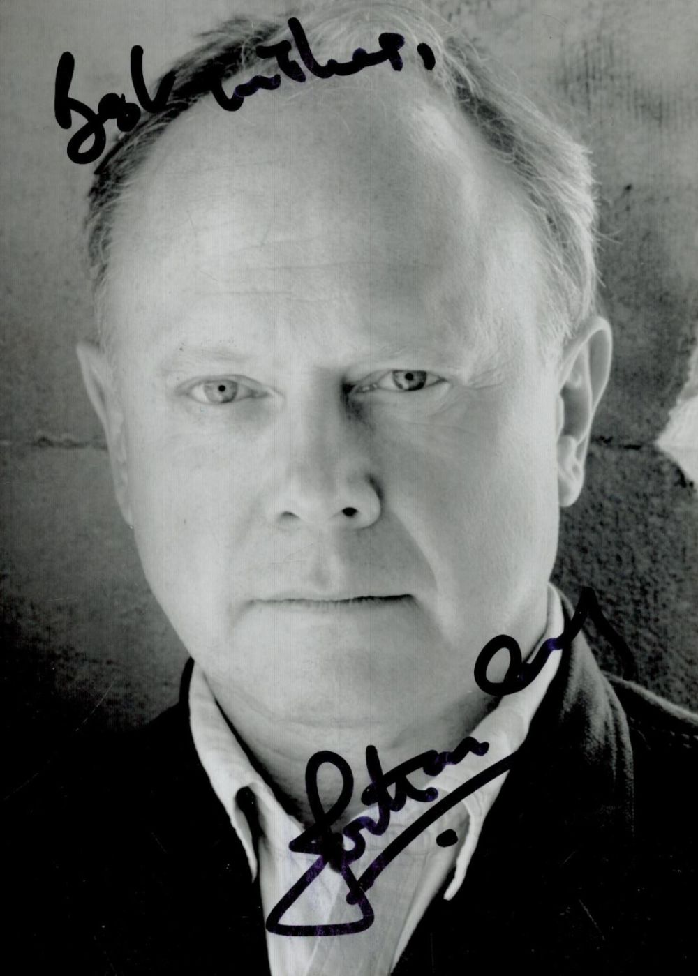 Lot 494: Jonathan Coy signed Black & White Photo 6x4.25...