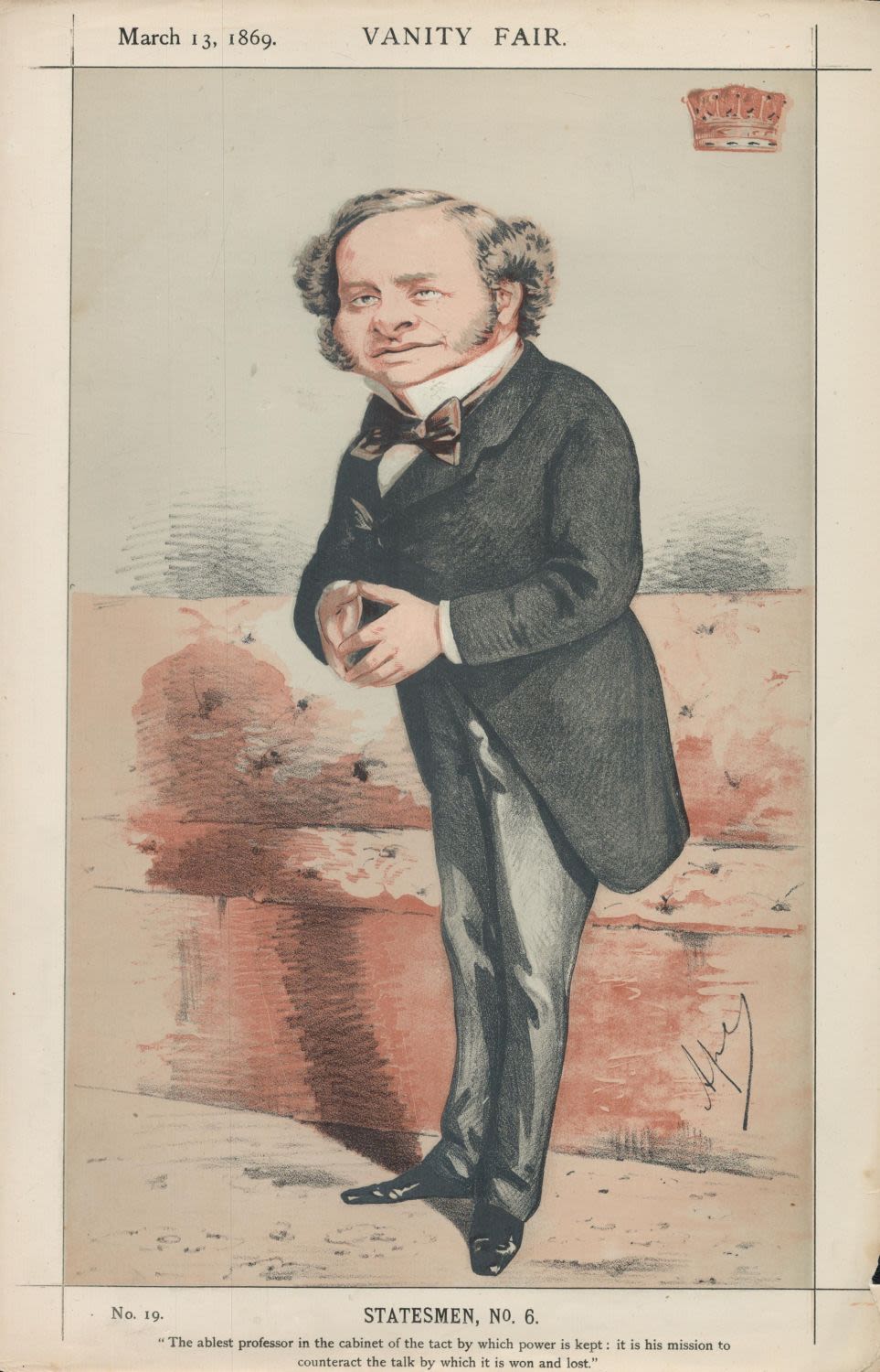 Lot 538: Vanity Fair print. Titled Statesmen no 6. Subject...
