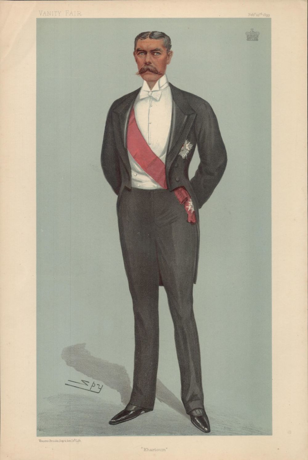Lot 539: Vanity Fair print. Titled Khartoum. Dated 23/2/1899. Approx...