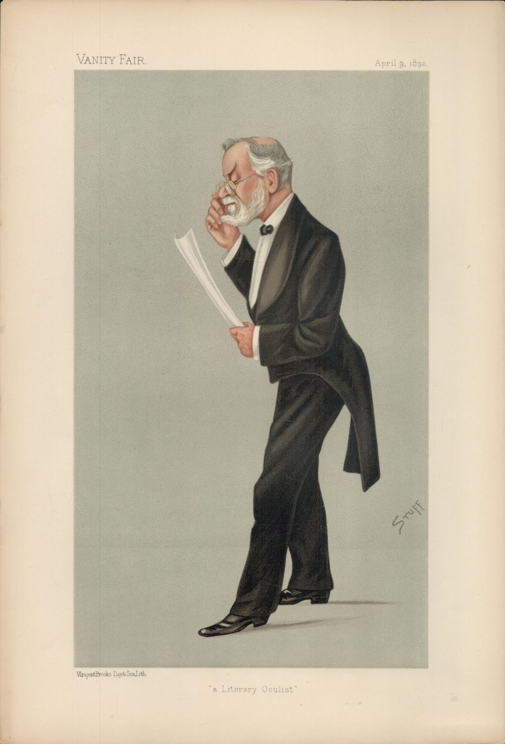 Lot 545: Vanity Fair print. Titled A literary oculist. Dated...