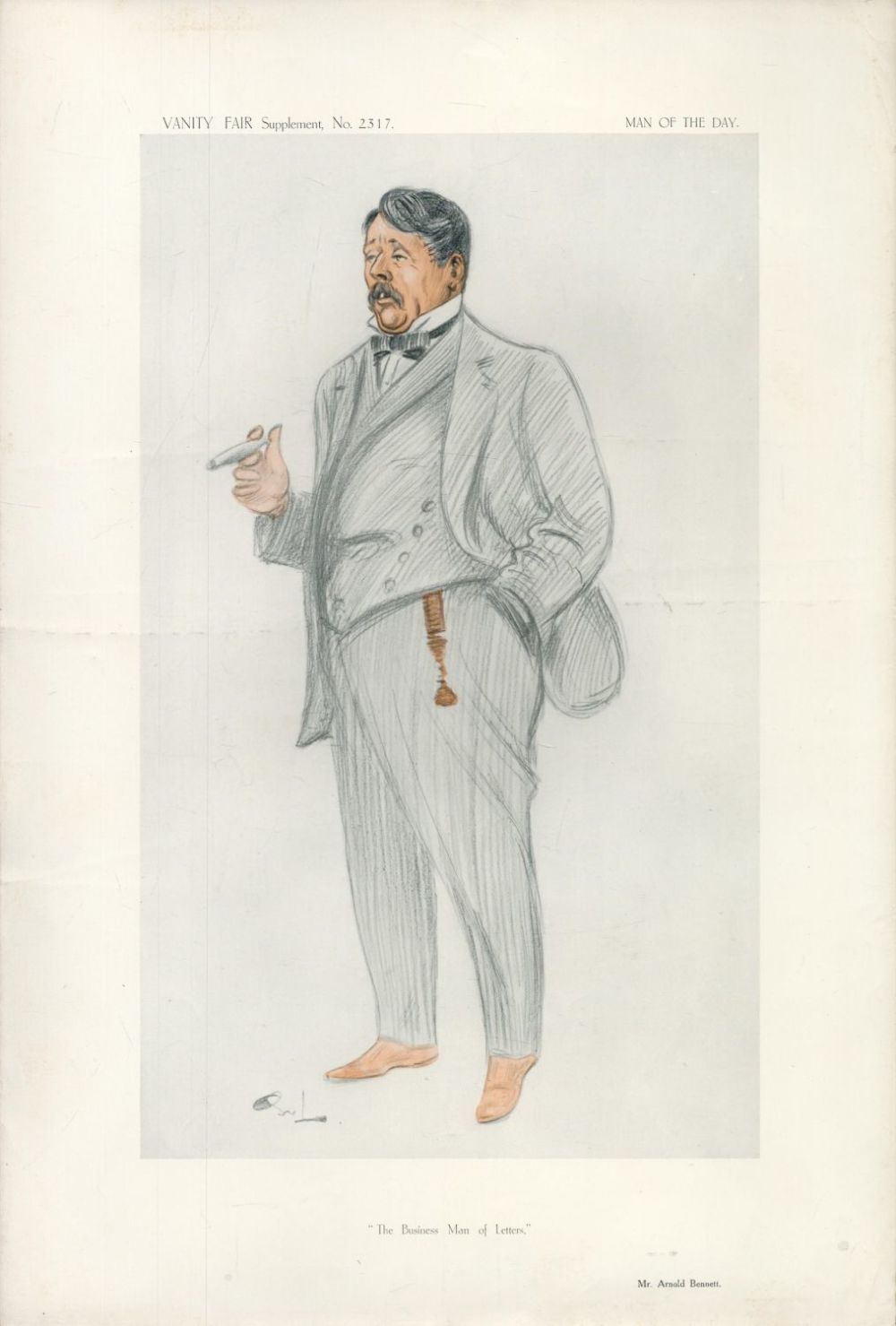 Lot 550: Vanity Fair print. Titled The Businessman of letters....