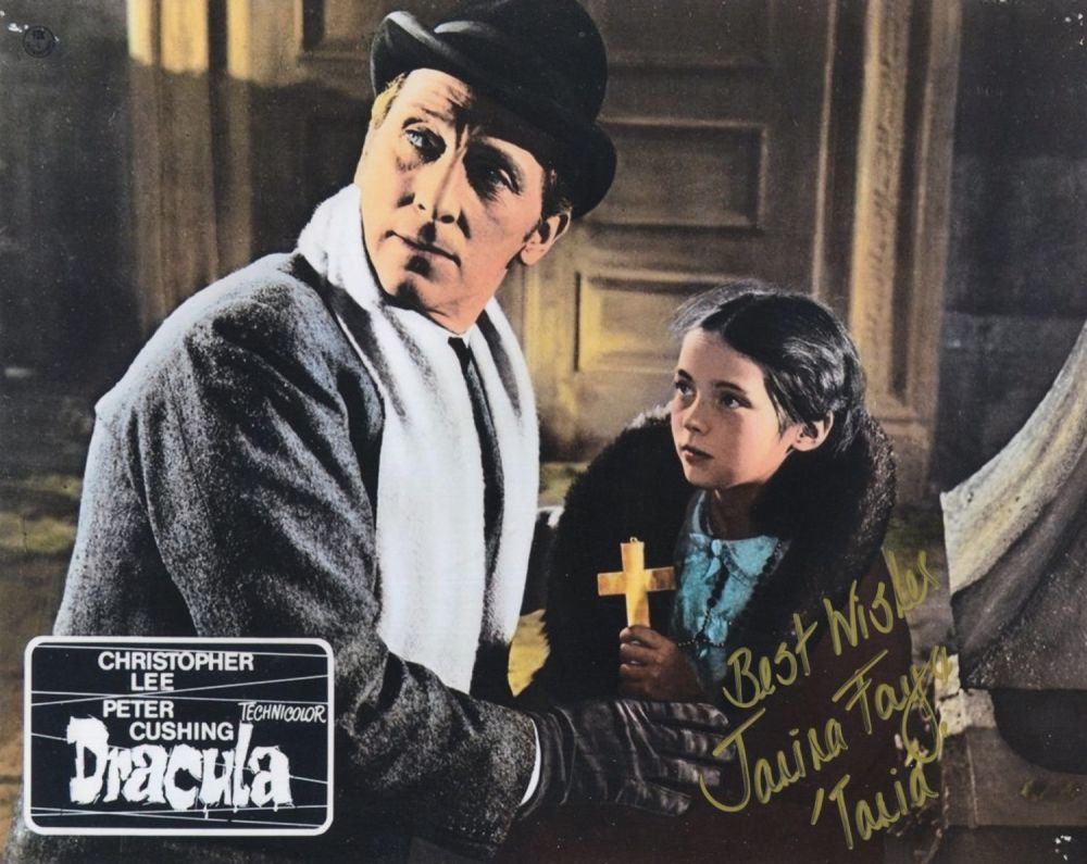 Lot 567: Dracula 1950's hammer horror movie 8x10 photo signed...