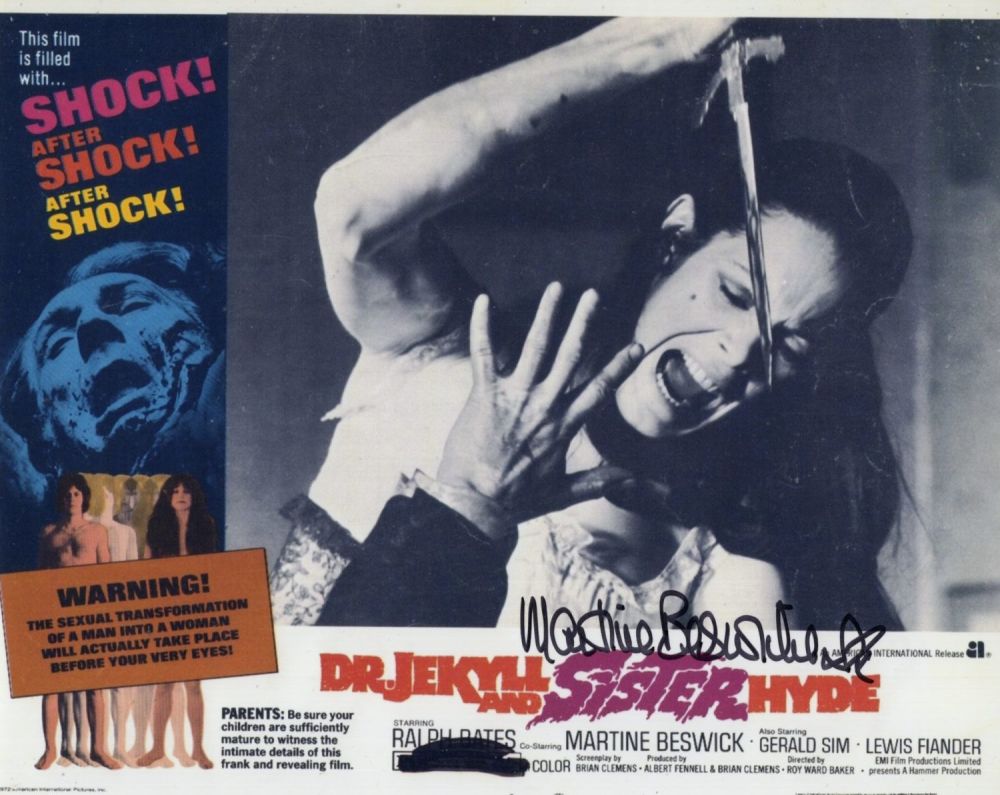 Lot 600: Doctor Jekyll and Sister Hyde hammer horror movie...