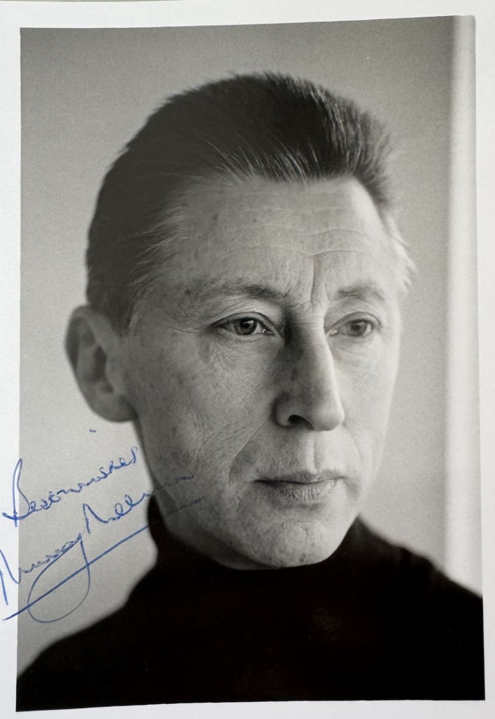 Lot 473: Murray Melvin signed 6x4inch black and white photo....