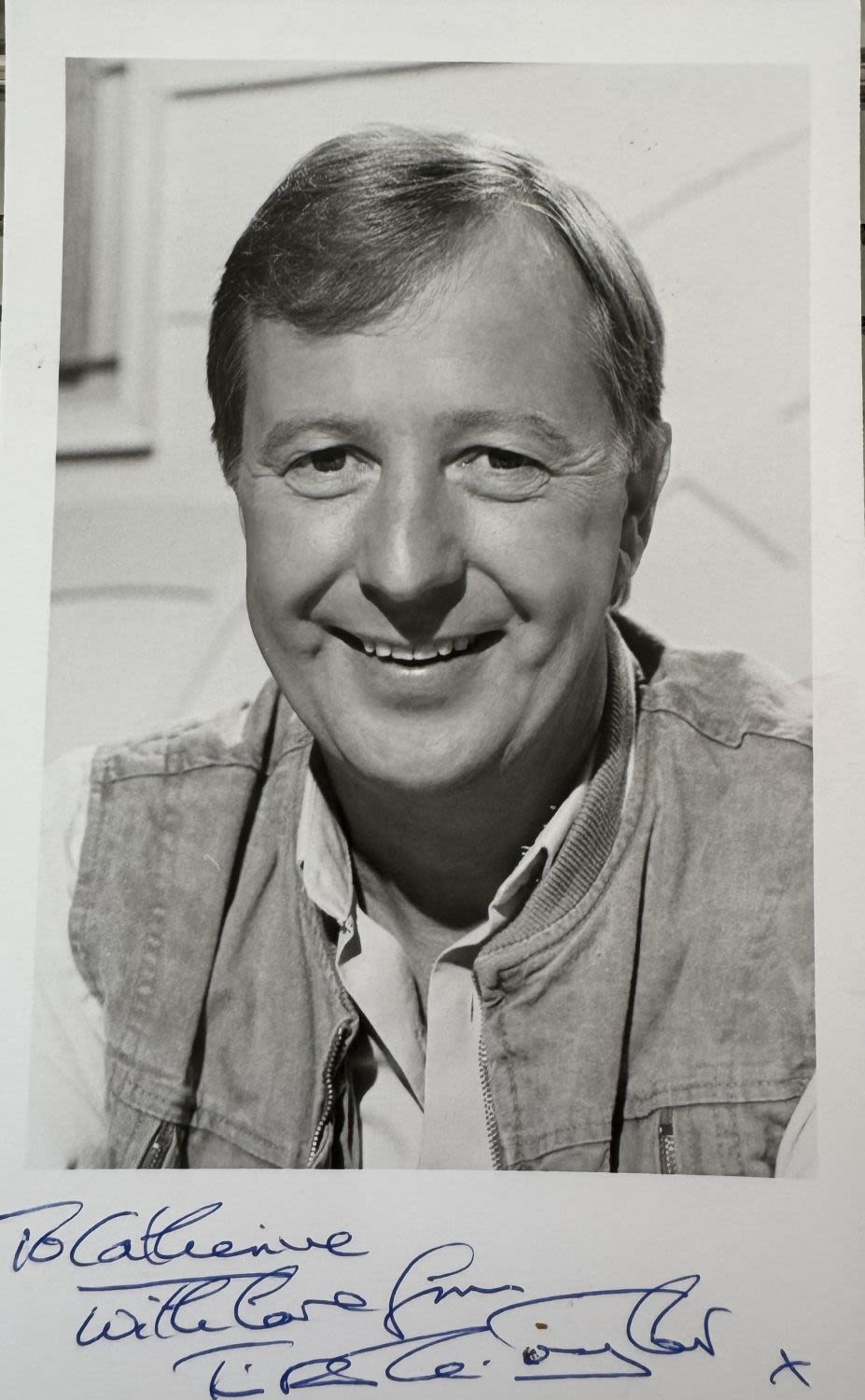 Lot 474: Tim Brooke-Taylor signed 6x4inch black and white photo....