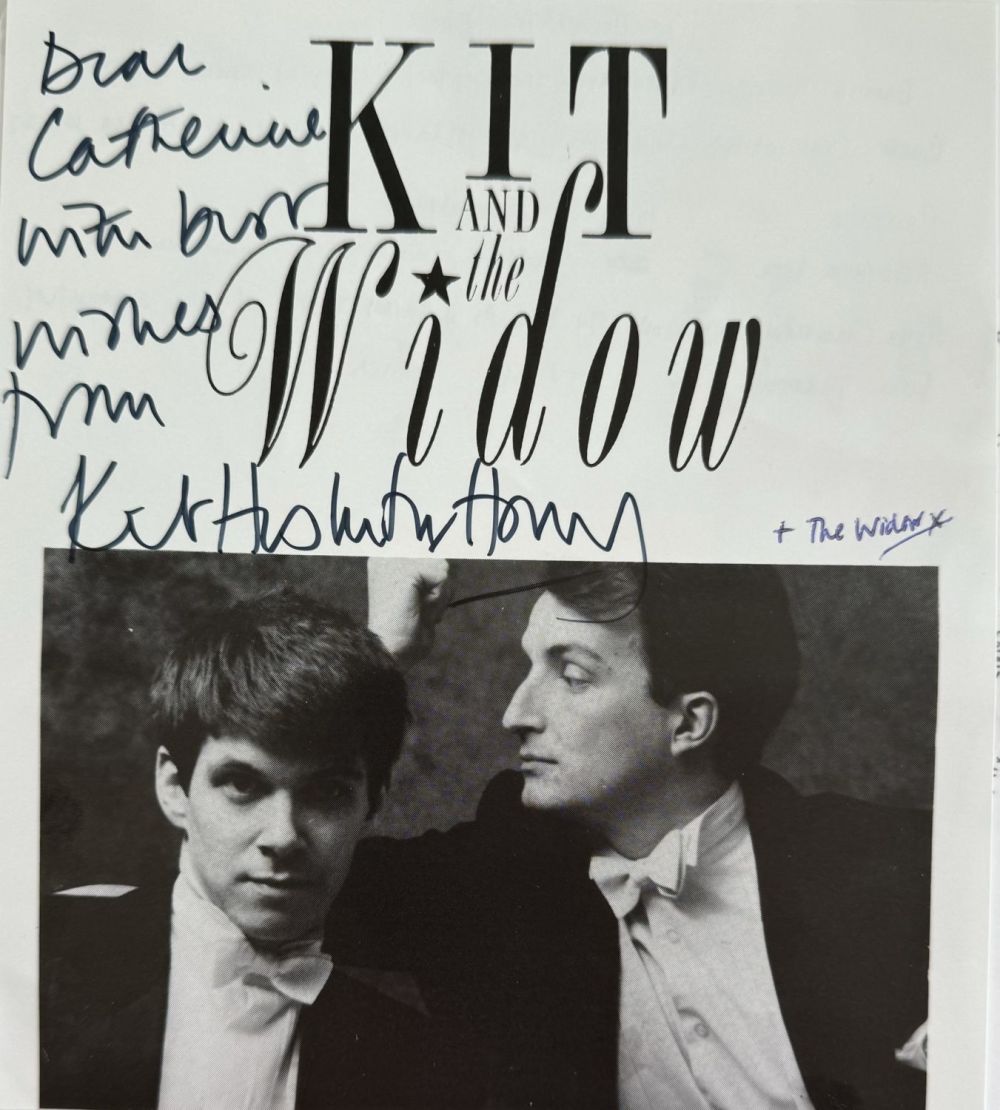 Lot 478: Kit Hesketh Harvey signed 6x6inch black and white...