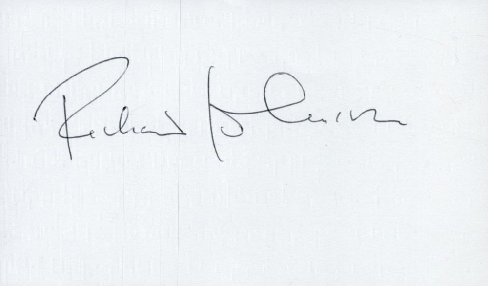 Lot 491: Richard Johnson signed 5x3 inch white index card....