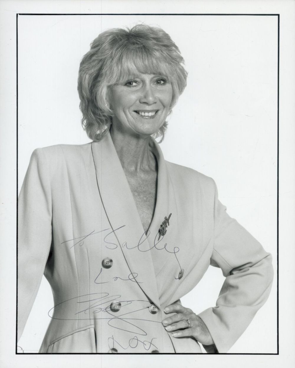 Lot 509: Clodagh Rodgers signed 10x8 inch black and white...