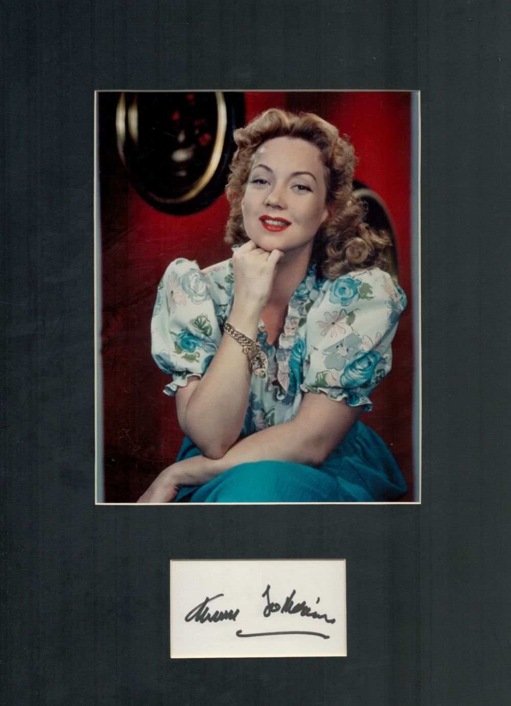 Lot 528: Ann Sothern signature piece 16x12 inch in total...