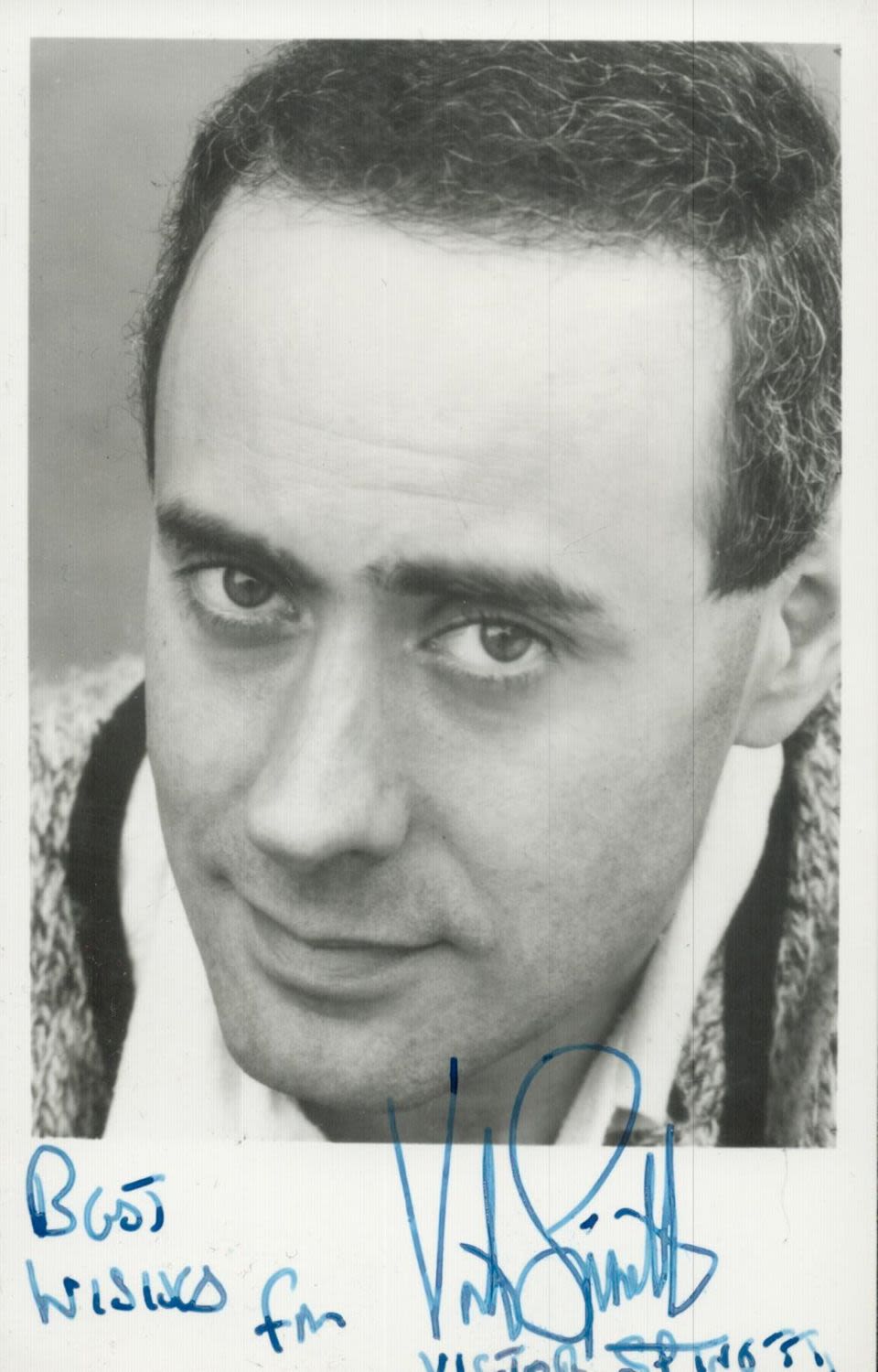 Lot 531: Victor Spinetti signed 5.5x3.5 inch black and white...