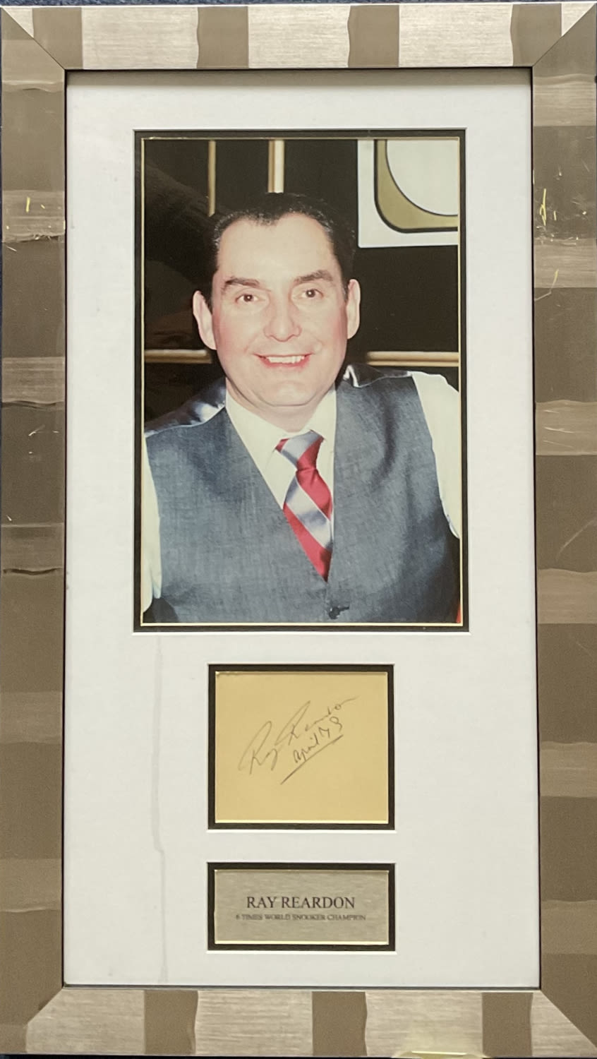 Lot 697: Ray Reardon 24x14 overall size mounted and framed...