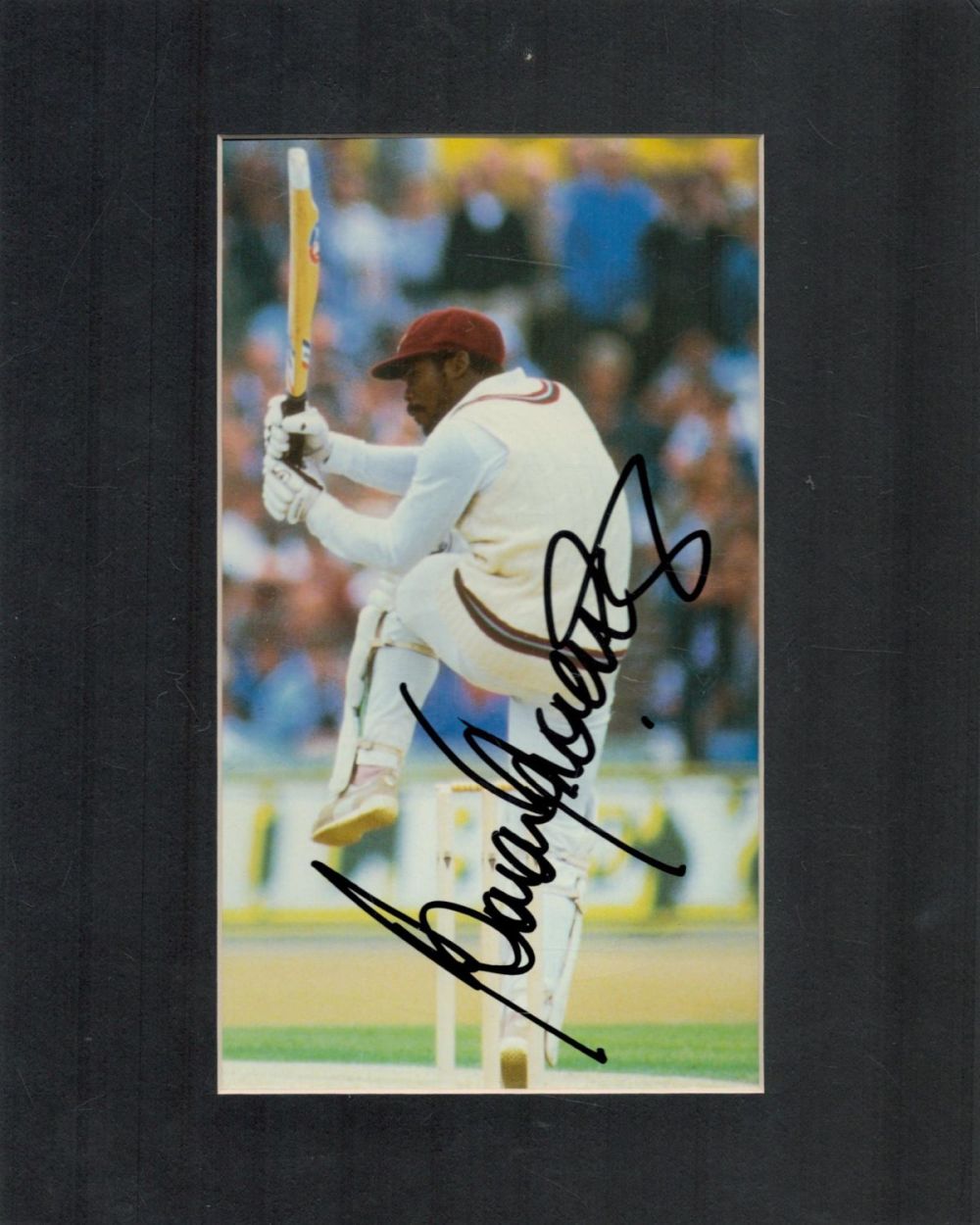 Lot 12: Gordon Greenidge signed 10x8 inch overall mounted colour...