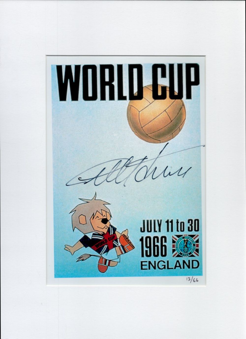 Lot 55: Geoff Hurst signed Football Legend World Cup Willie....