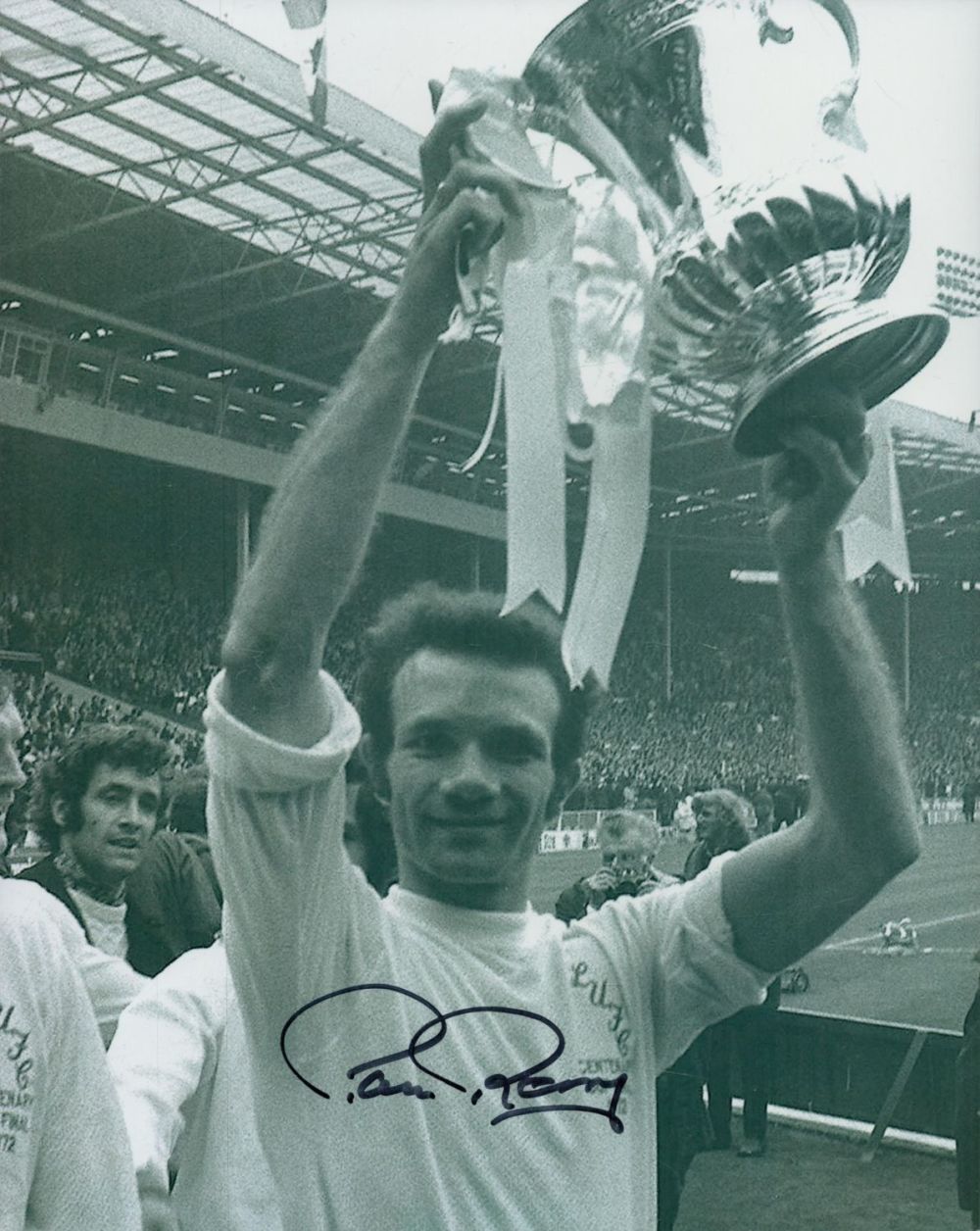Lot 66: Paul Reaney signed Black and White Photo 10x8...