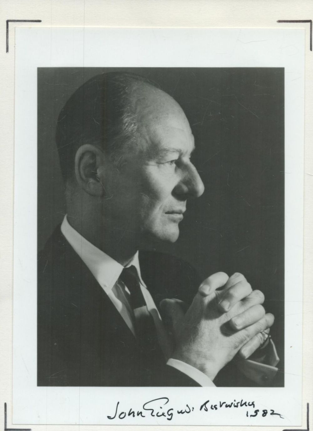 Lot 89: Sir John Gielgud, OM, CH signed Black and...
