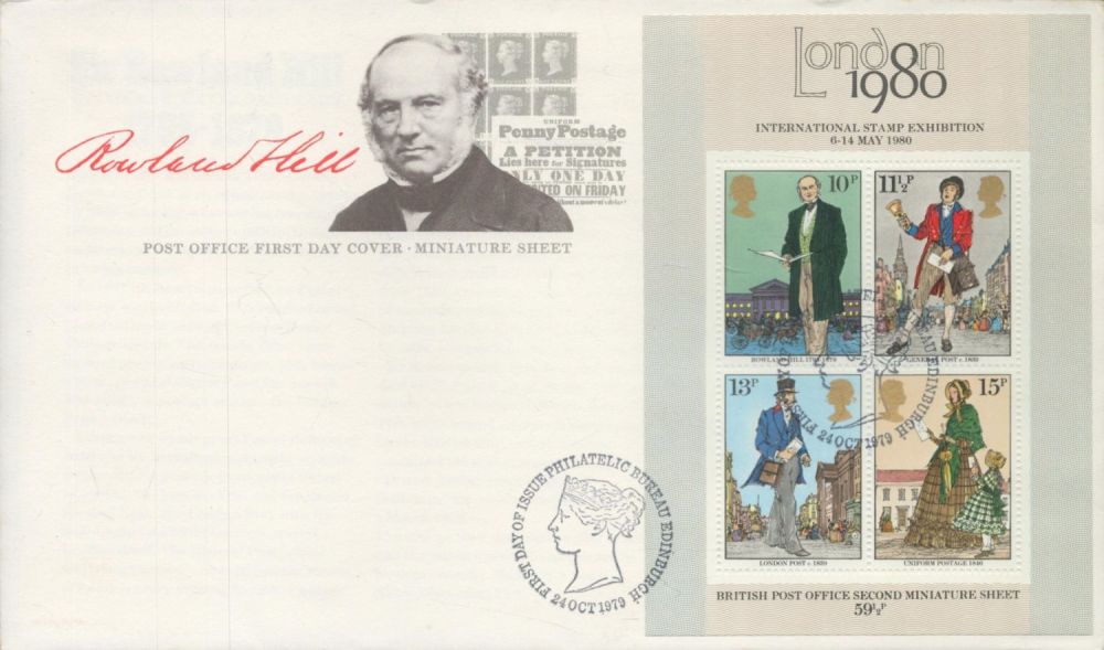 Lot 92: Rowland Hill signed FDC London 1980 International Stamp...
