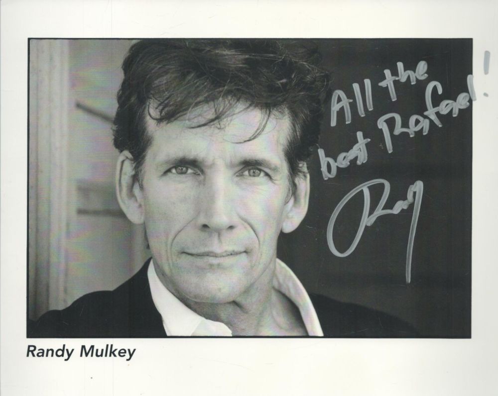 Lot 100: Randy Mulkey signed Promo. Black and White Photo...